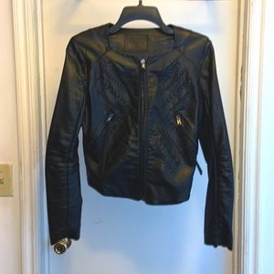 Blank NYC Black faux leather jacket